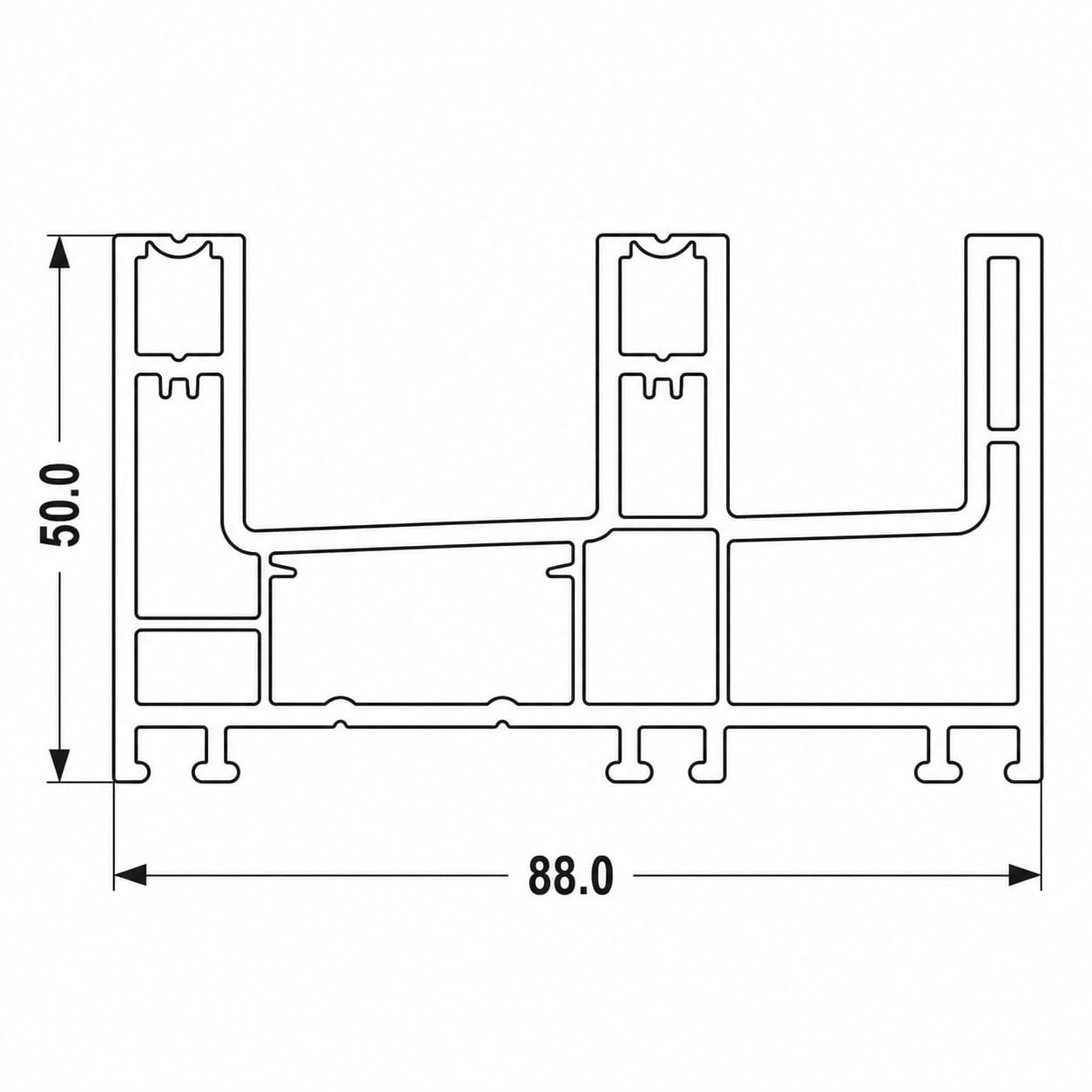 2.5 Track Slider Outer Frame