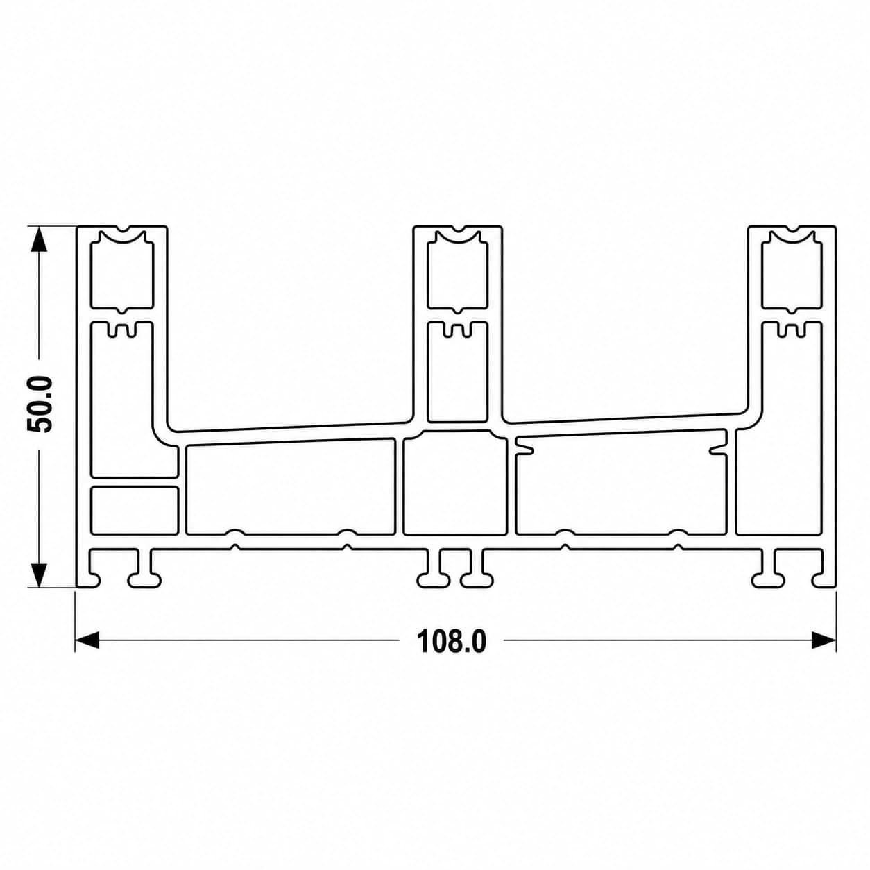 Sliding Frame Three Track