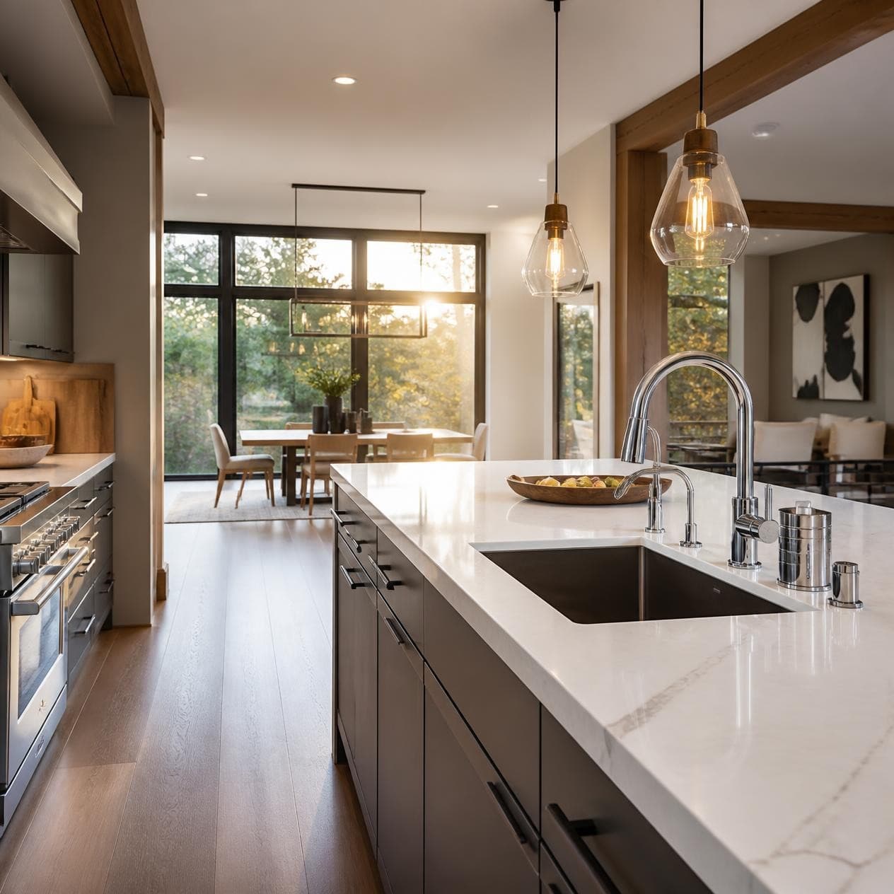 A KCJ GreenPro-specified interior, daylight and greenery brought into the living space