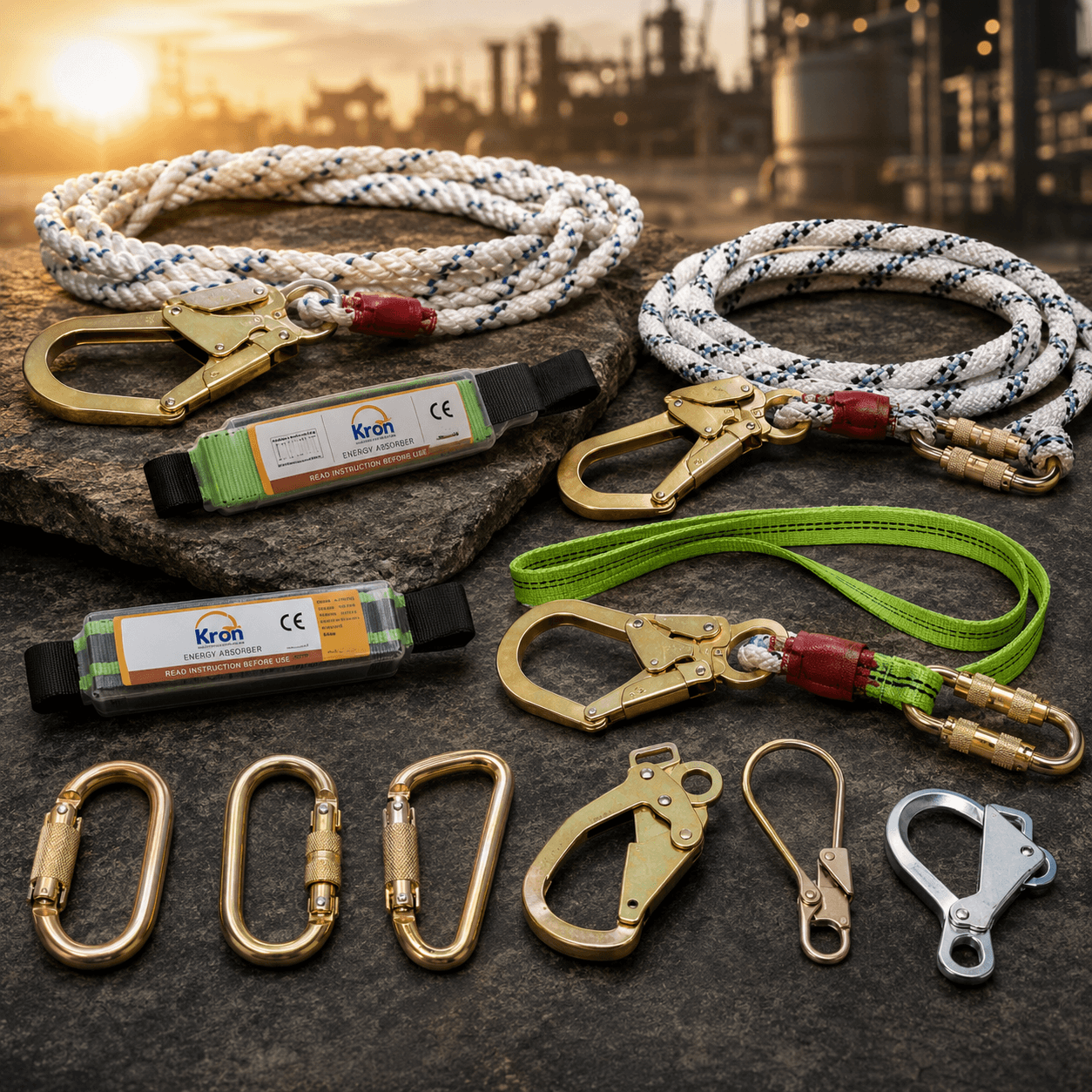 KRON Safety Lanyards – Restraint, Work Positioning & Energy Absorbing