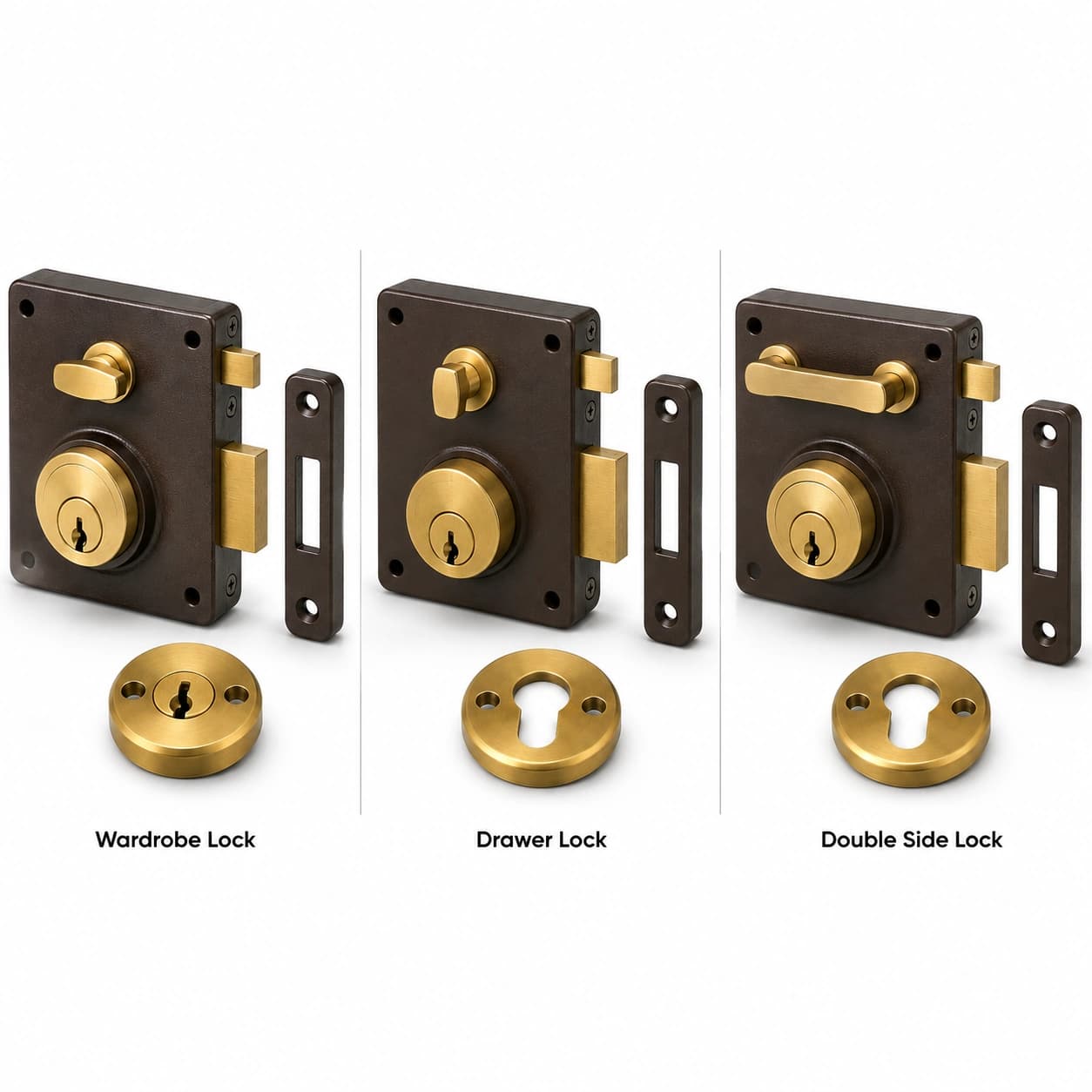 Kalos Surface-Mounted Specialty Locks – Wardrobe, Drawer & Double-Side