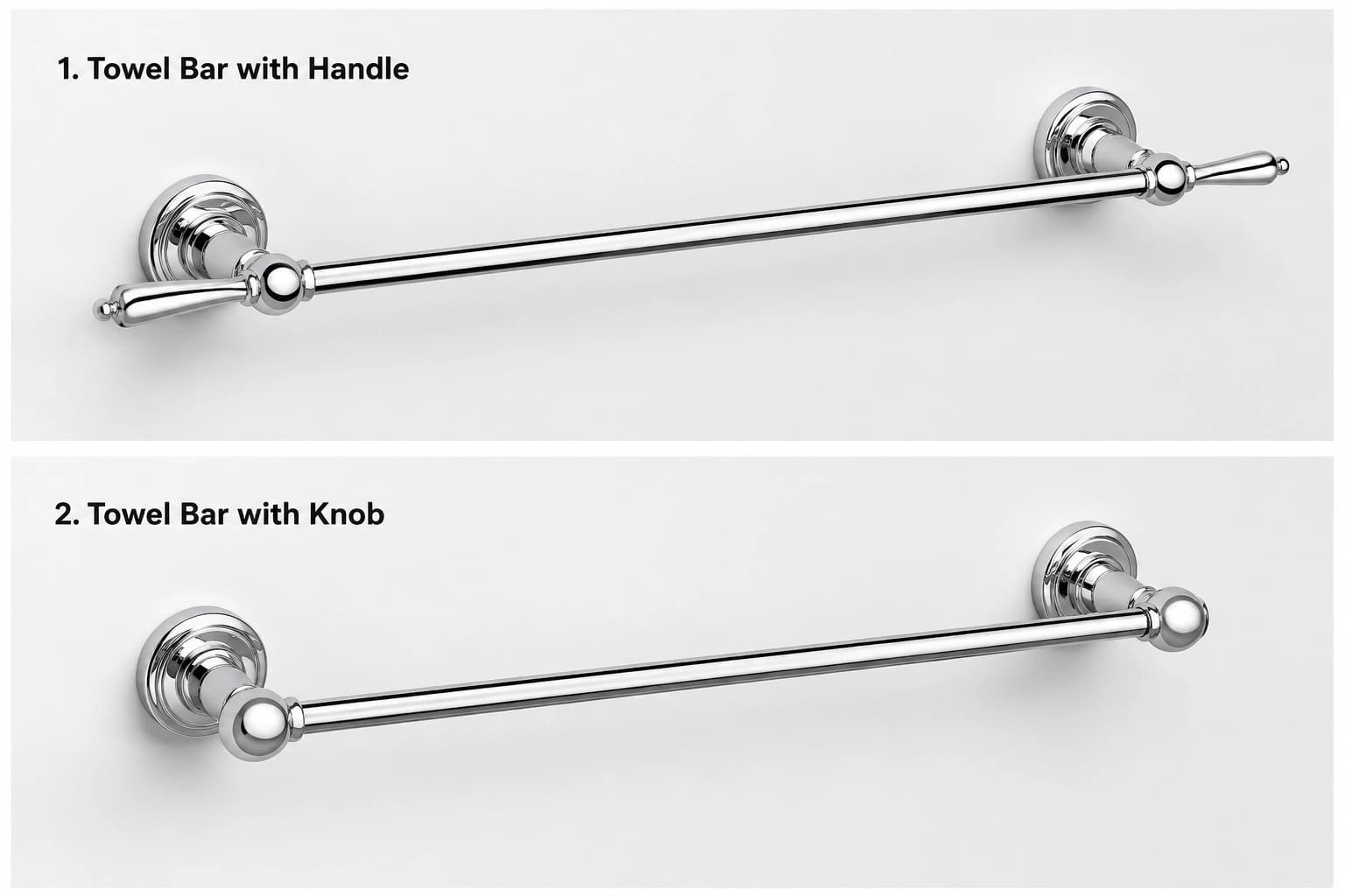 Chrome Towel Bars – Handle & Knob Styles