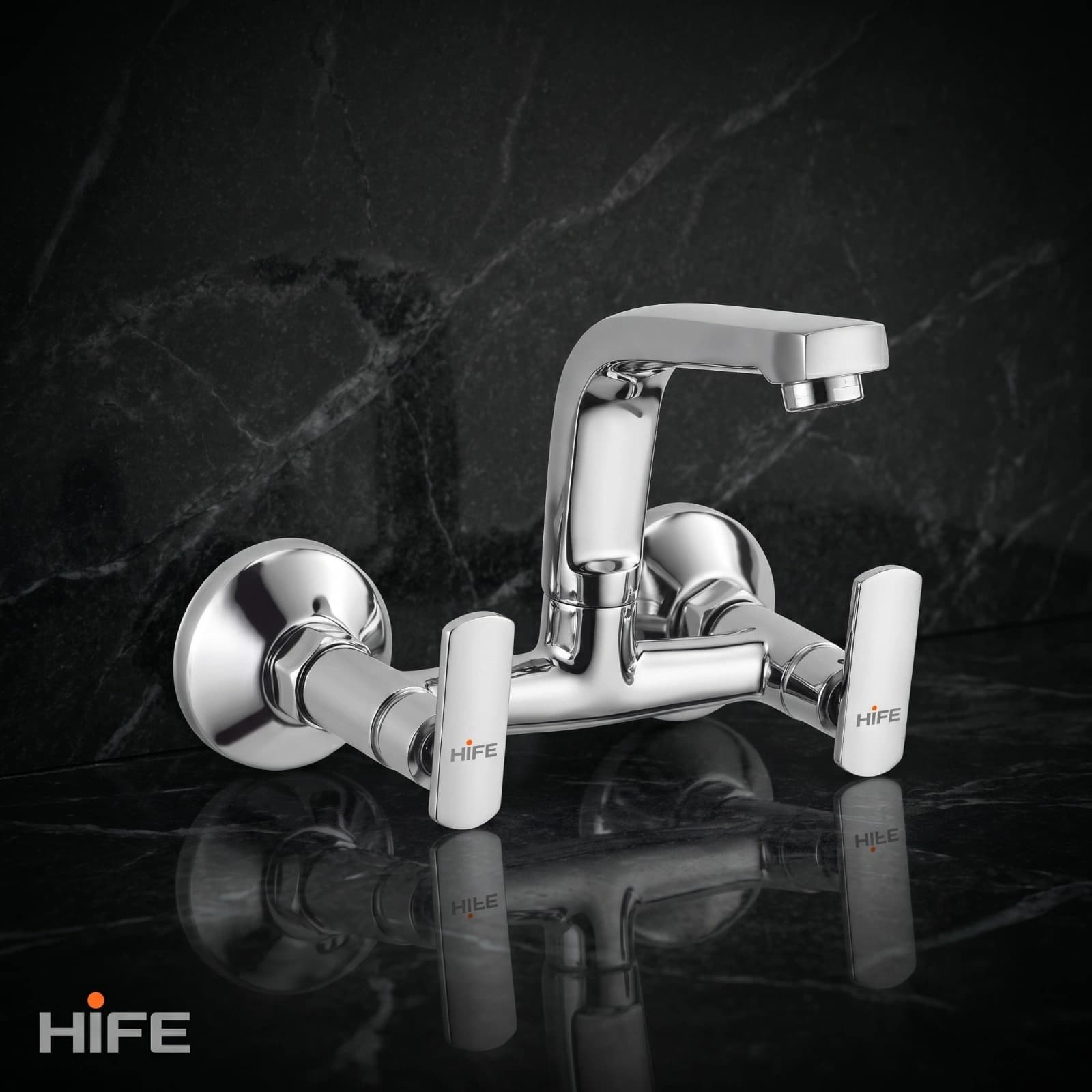 HIFE Two Handle Wall Mounted Basin Mixer