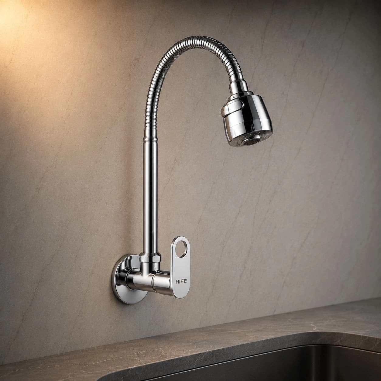 HIFE Tazzo Sink Cock with Dual Flow SS Flexible Spout