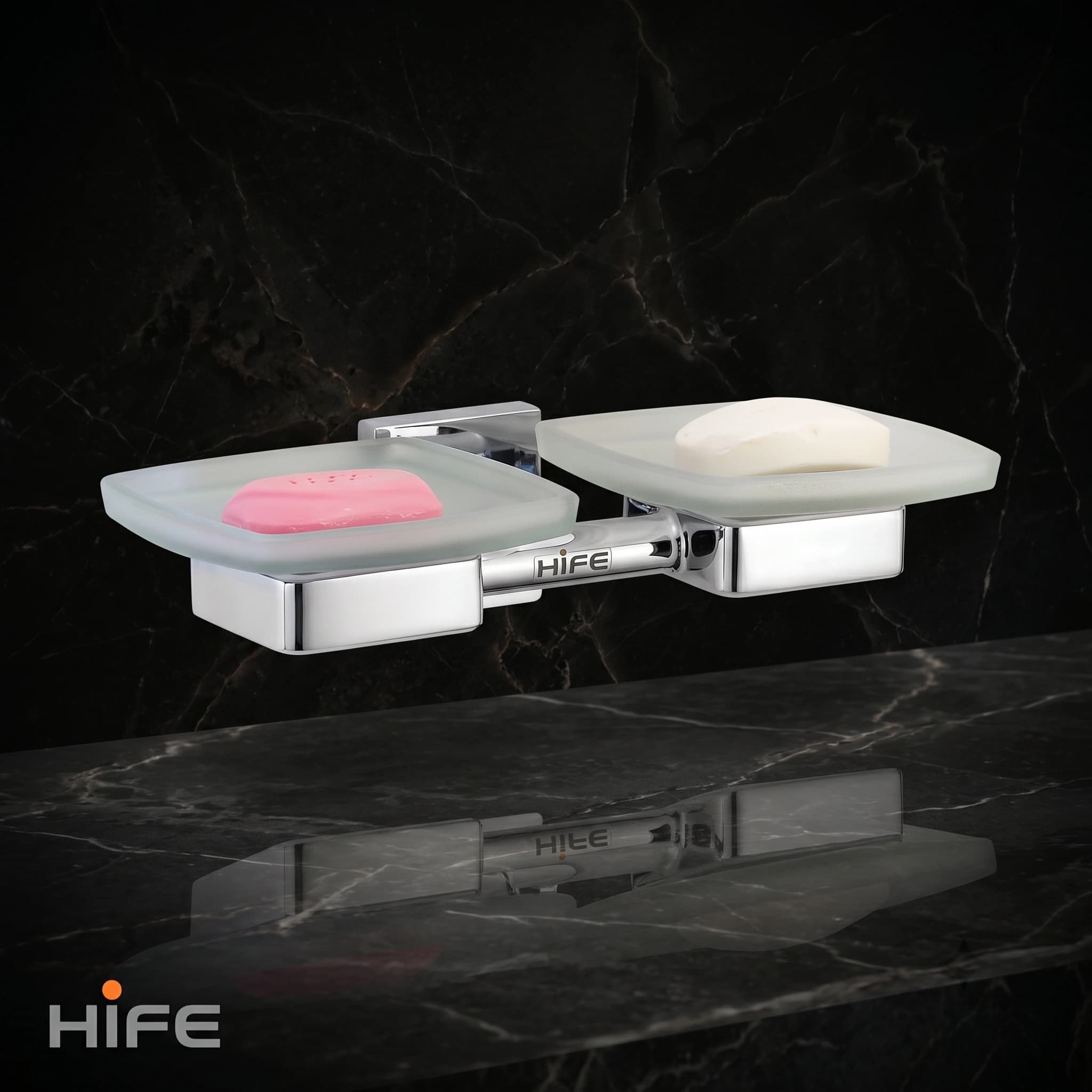 HIFE Kubix Double Soap Dish (Glass)