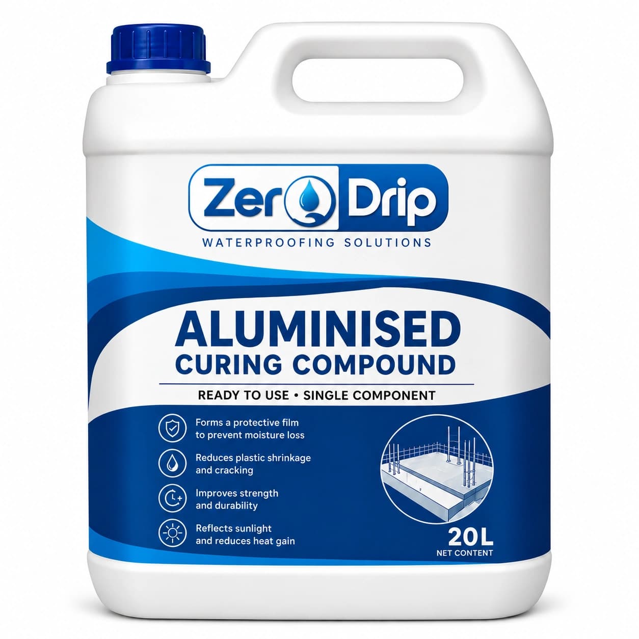 Zerodrip Aluminised Curing Compound